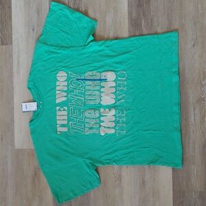NWT The Who Women's Graphic T-Shirt Green Size L